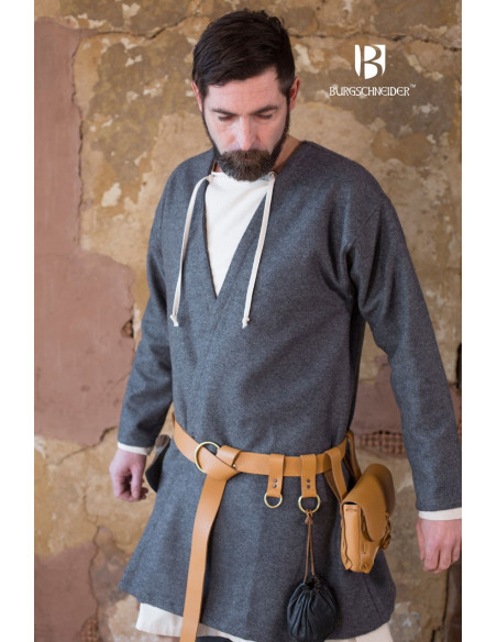 Tunica medievale Loki manica lunga grigia