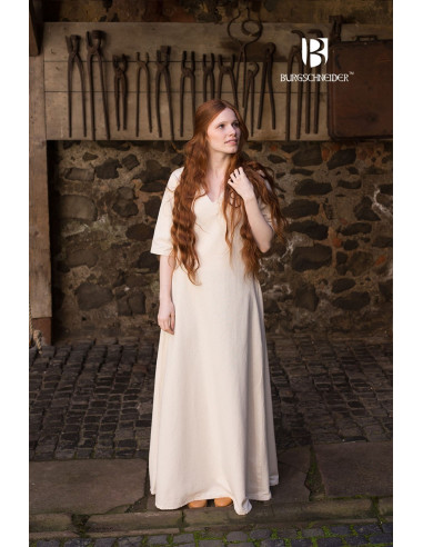 Tunica medievale crema manica corta