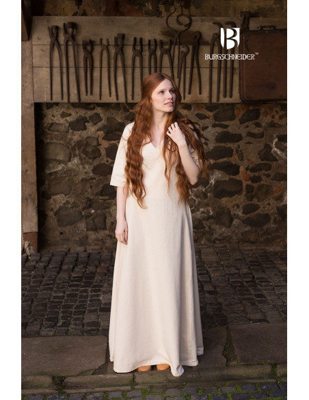 Tunica medievale crema manica corta