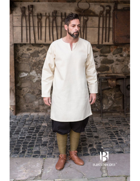 Tunica medievale Leif, ecru