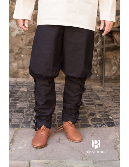 Pantaloni medievali Wigbold, neri
