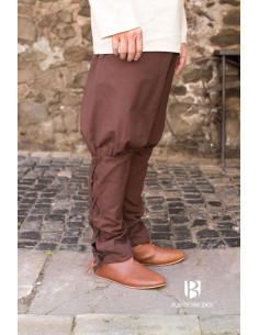 Pantaloni medievali Wigbold, marroni 2