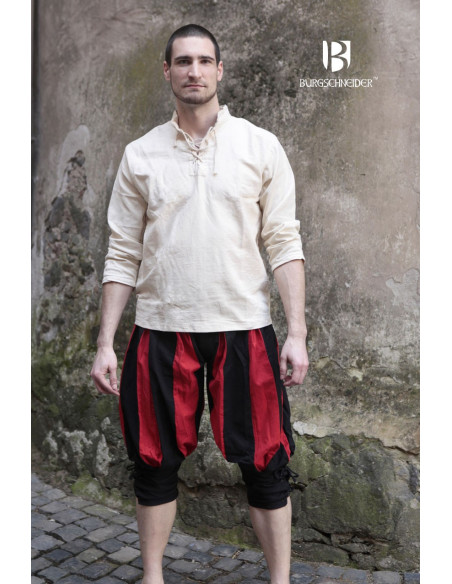 Pantalone capri Maximilian, rosso-nero