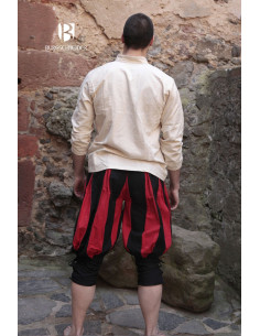 Pantalone capri Maximilian, rosso-nero 2