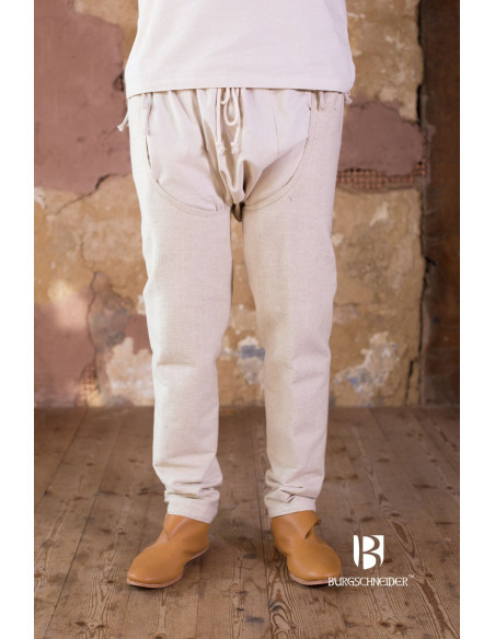 Pantaloni medievali Brandolf, crema