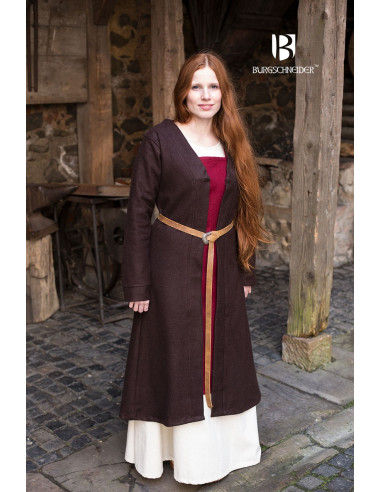 Brial Medievale Aslaug Di Lana Marrone