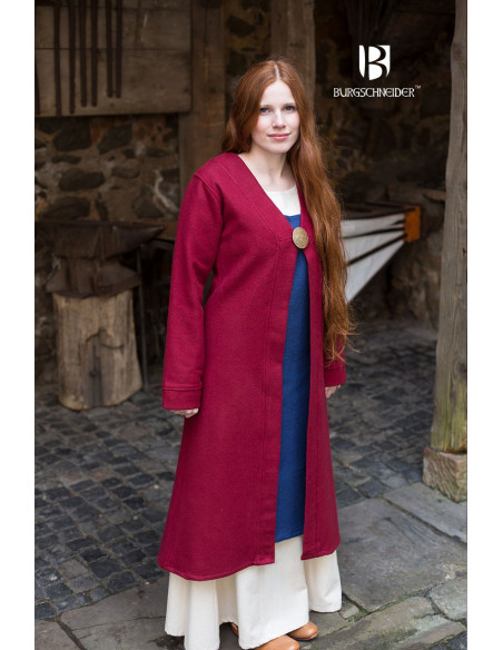Brial Aslaug Medievale Rosso in Lana