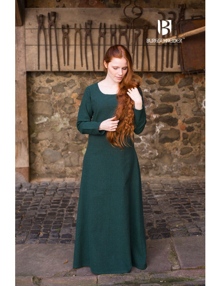 Tunica medievale Freya, verde scuro