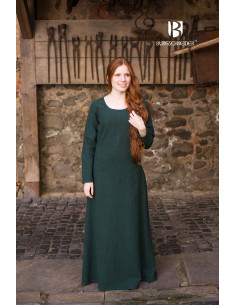 Tunica medievale Freya, verde scuro 2