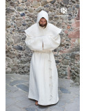 Costume da monaco medievale Benediktus, bianco