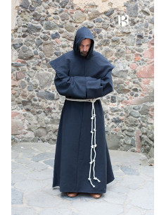 Abito del monaco medievale Benediktus, nero