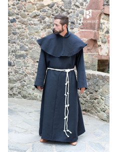 Abito del monaco medievale Benediktus, nero 2