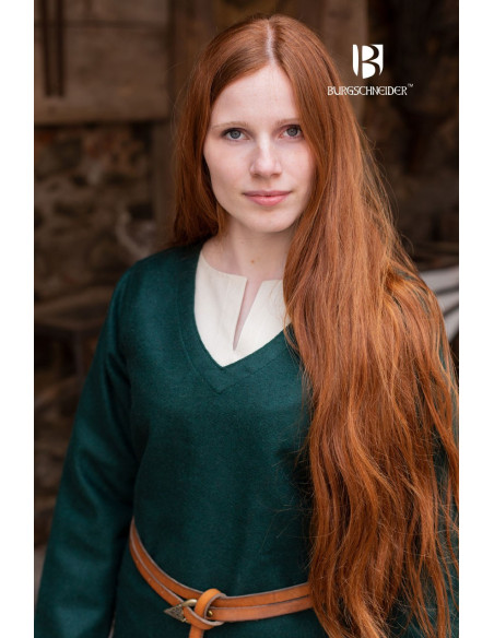 Tunica Medievale Hyria Verde in Lana