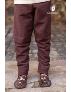 Pantaloni da ragazzo Ragnarsson marroni medievali