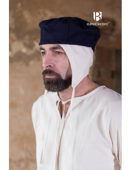 Cappello medievale Hugo, blu