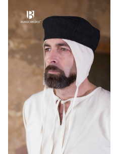 Cappello medievale Hugo, grigio