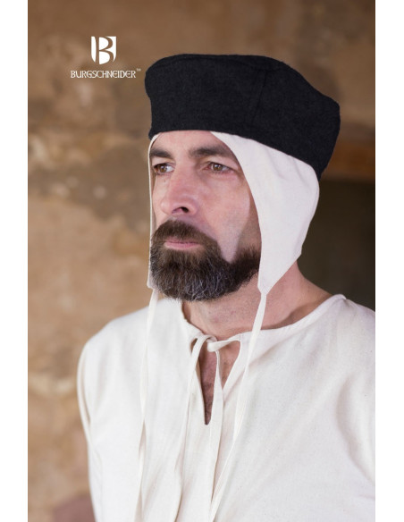 Cappello medievale Hugo, grigio