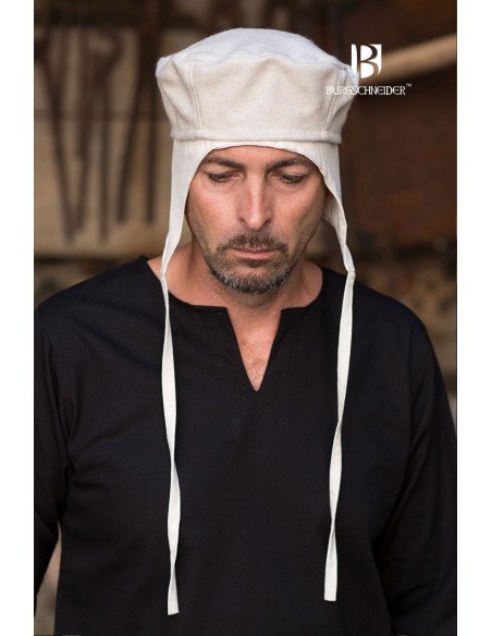 Cappello medievale Hugo, crema