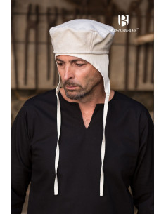 Cappello medievale Hugo, crema 2