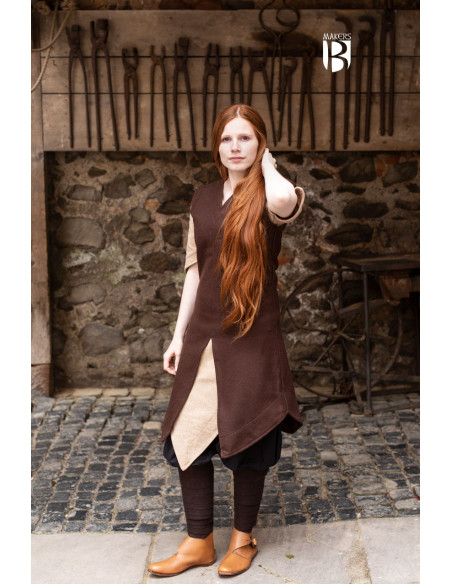 Tunica da donna Meril, lana marrone