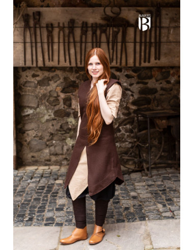 Tunica da donna Meril, lana marrone