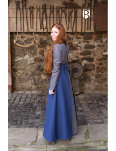Gonna medievale Mera, cotone blu