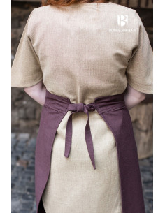 Gonna medievale Tharya, cotone marrone