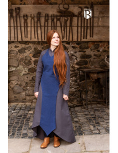 Grembiule medievale Isa, cotone blu 2