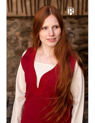 Abito medievale Lannion, rosso