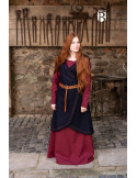 Brial medievale Myrana, lana blu