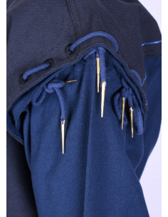 Tunica medievale Blu-Blu scuro con maniche staccabili
