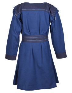 Tunica medievale Blu-Blu scuro con maniche staccabili 2