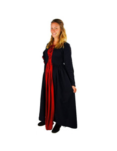 Abito medievale Medusa, nero-rosso