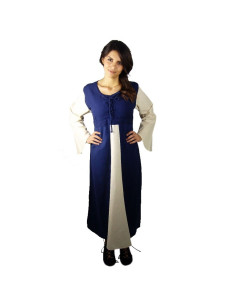 Abito medievale in cotone blu scuro