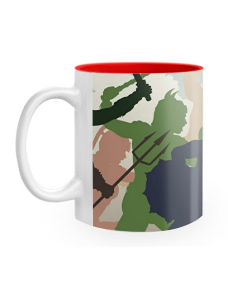 Tazza in ceramica Lotta di gladiatori romani