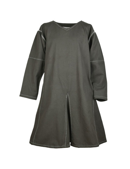 Tunica medievale a maniche lunghe Askur, verde oliva