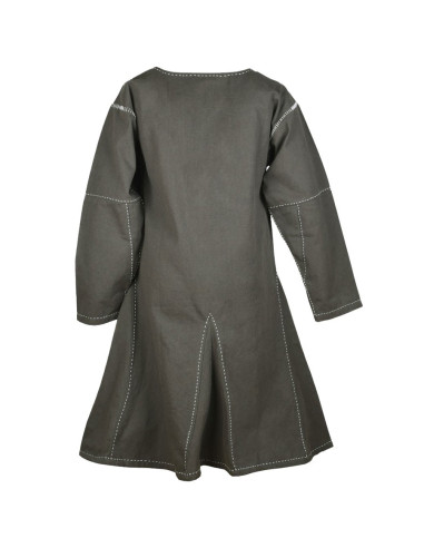 Tunica medievale a maniche lunghe Askur, verde oliva