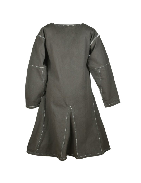 Tunica medievale a maniche lunghe Askur, verde oliva