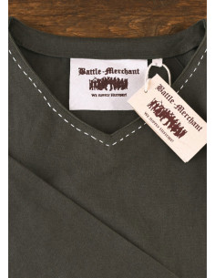 Tunica medievale a maniche lunghe Askur, verde oliva