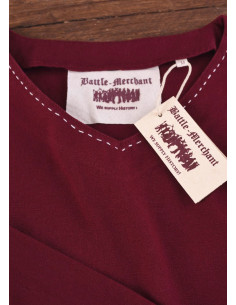 Tunica medievale a maniche lunghe Askur, rossa