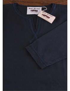 Tunica lunga medievale Albrecht, blu scuro