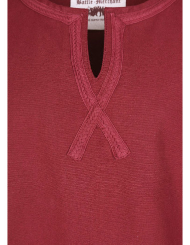 Tunica lunga medievale Albrecht, rossa