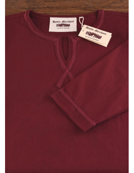 Tunica lunga medievale Albrecht, rossa