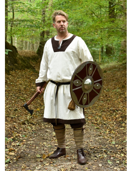 Tunica medievale lunga Vallentin, bianca