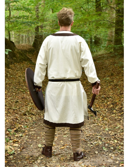 Tunica medievale lunga Vallentin, bianca