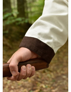 Tunica medievale lunga Vallentin, bianca