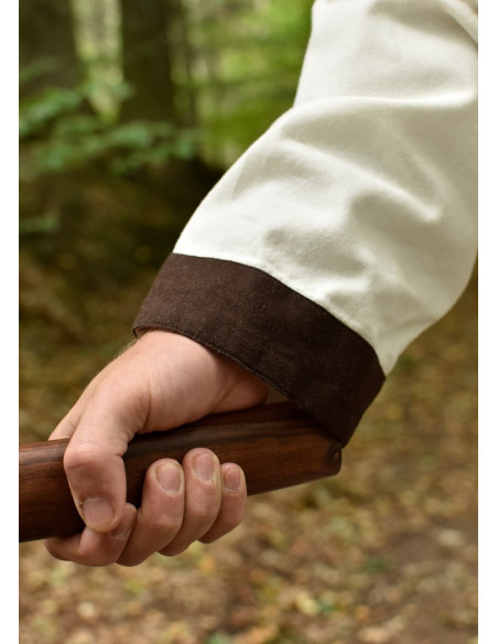 Tunica medievale lunga Vallentin, bianca