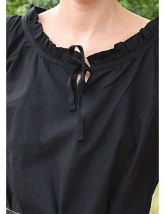 Camicetta medievale donna Birga, nera