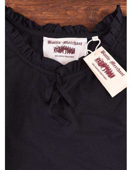 Camicetta medievale donna Birga, nera