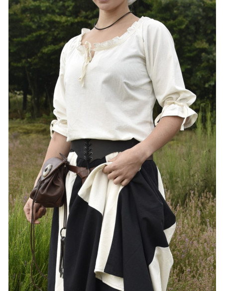 Camicetta medievale donna Birga, bianca